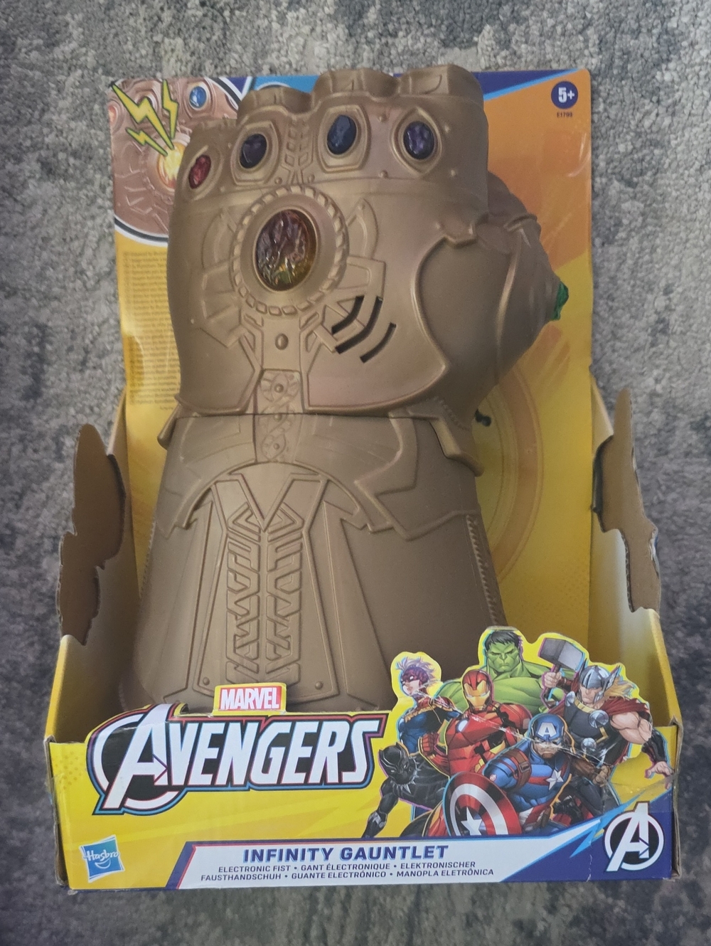 Marvel Gold Infinity Gauntlet with Multi-Colored Gems